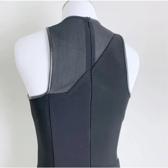 Yigal Azrouel Green & Black Mesh Bodycon Dress Sleeveless Women's Size 4 - Picture 10 of 12